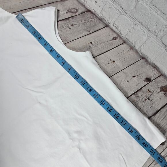 J. Crew Fitted mockneck tank top in stretch cotton blend White S BY373 - Picture 8 of 8